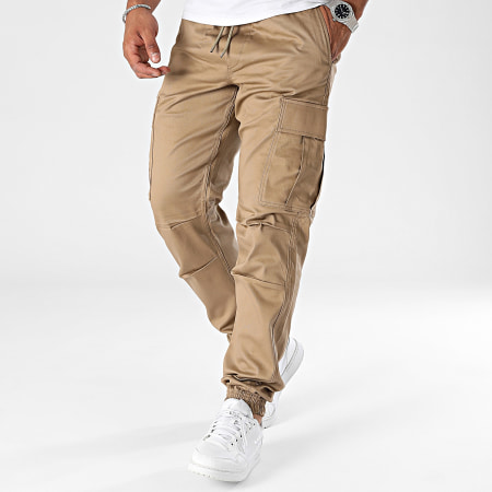 Jack And Jones - Kane Roupe Loose Fit Cargo Broek Donker Beige