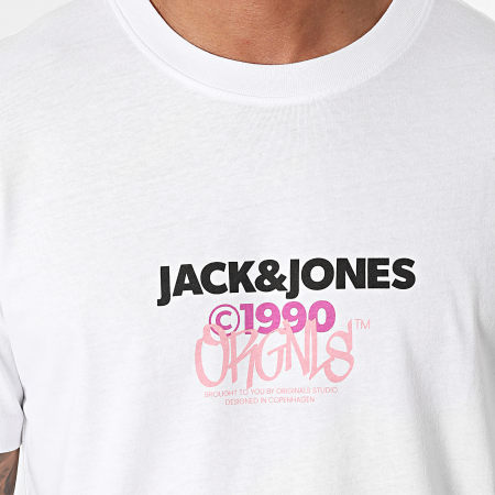 Jack And Jones - Bushwick 3 T-shirts Wit Zwart Lichtgroen