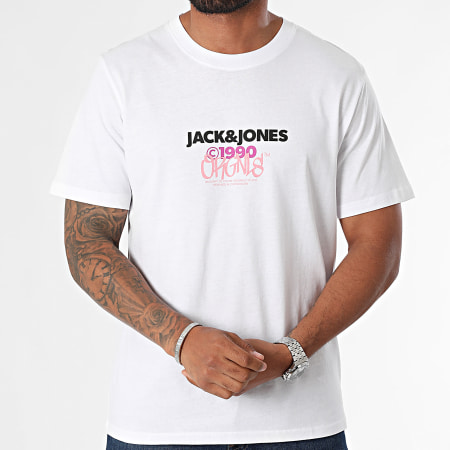 Jack And Jones - Bushwick 3 T-shirts Wit Zwart Lichtgroen