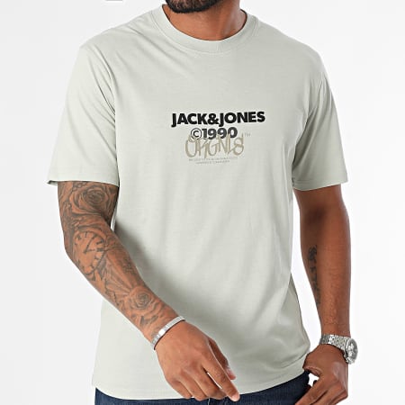 Jack And Jones - Lot De 3 Tee Shirts Bushwick Blanc Noir Vert Clair