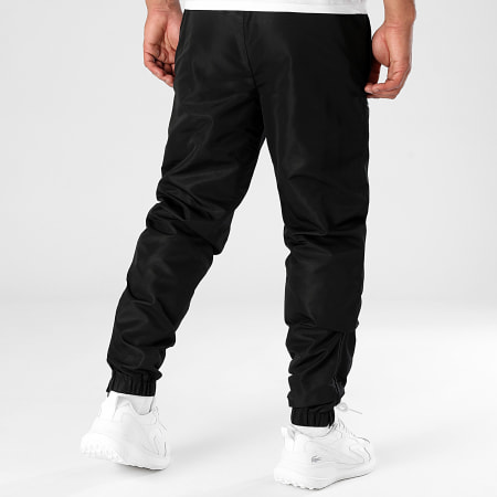 Lacoste - Pantalon Jogging Diamanté Logo Brodé Crocodile Noir