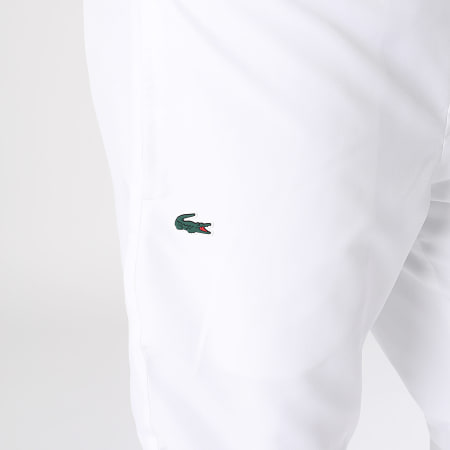 Lacoste - Pantalon Jogging Diamanté Logo Crocodile Blanc