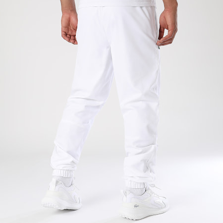 Lacoste - Pantalon Jogging Diamanté Logo Crocodile Blanc