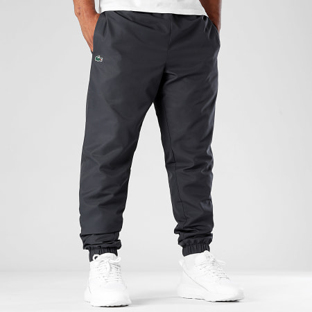 Lacoste - Pantaloni della tuta con logo Diamond e coccodrillo ricamato Grigio antracite