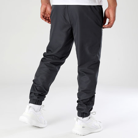 Lacoste - Pantalon Jogging Diamanté Logo Brodé Crocodile Gris Anthracite