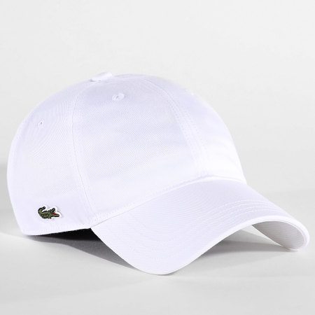Lacoste Casquette Side Logo Brode Crocodile Blanc LaBoutiqueOfficielle