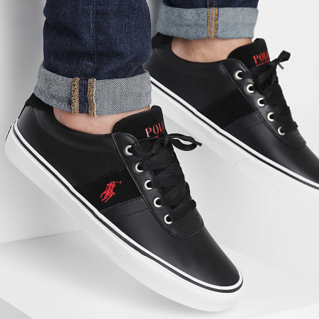 Polo Ralph Lauren - Zapatillas Hanford III Negro Rojo