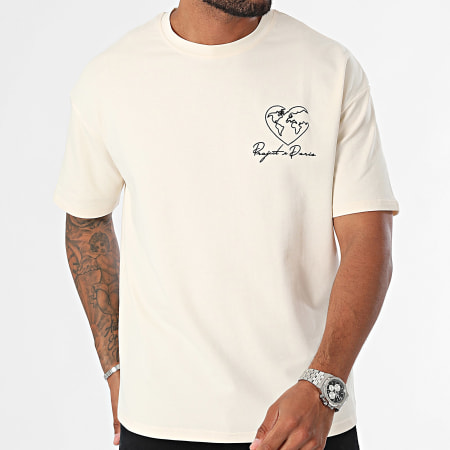 Project X Paris - Tee Shirt Col Rond 2410129 Beige Clair