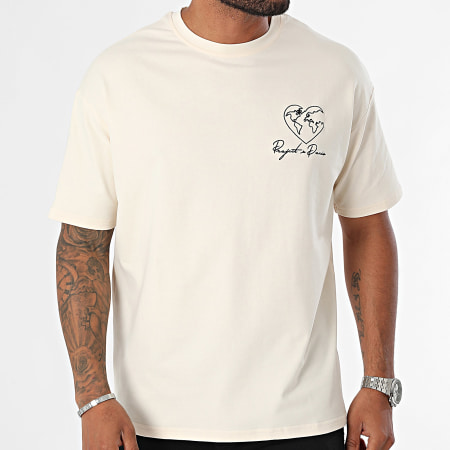 Project X Paris - Tee Shirt Col Rond 2410129 Beige Clair