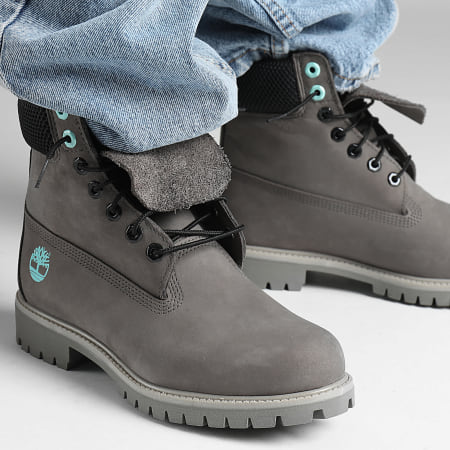 Timberland Stivali Premium 6 In Lace Waterproof Medium A2P6W Grigio Nubuck Ryses