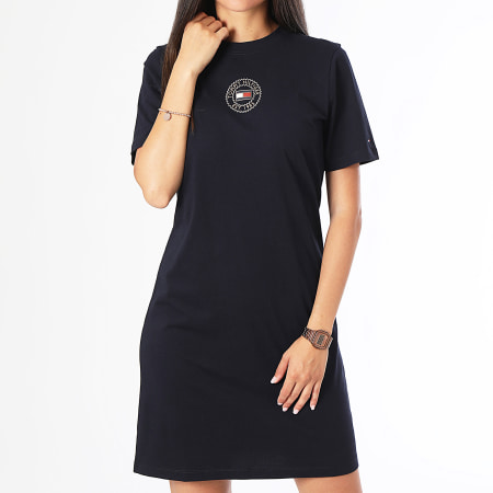 Tommy Hilfiger - Nautical 3653 Vestido Camisa Mujer Azul Marino