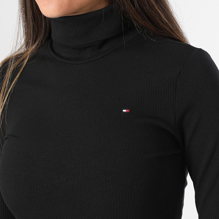 Tommy Hilfiger - Dames Slim Roll Neck Sweater 9826 Zwart