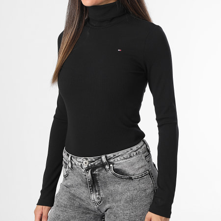 Tommy Hilfiger - Pull Col Roulé Slim Femme 9826 Noir