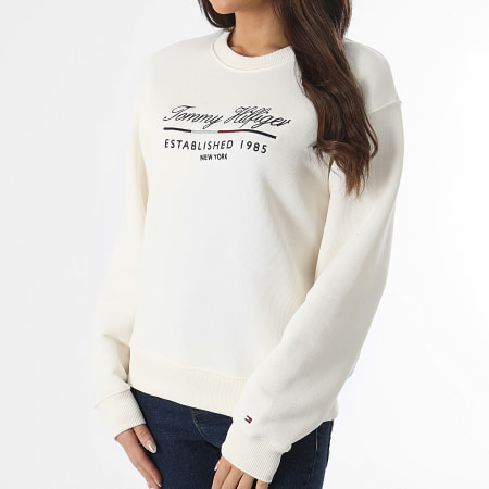 Tommy Hilfiger - Dames Crewneck Sweatshirt Modern Script 3574 Licht Beige