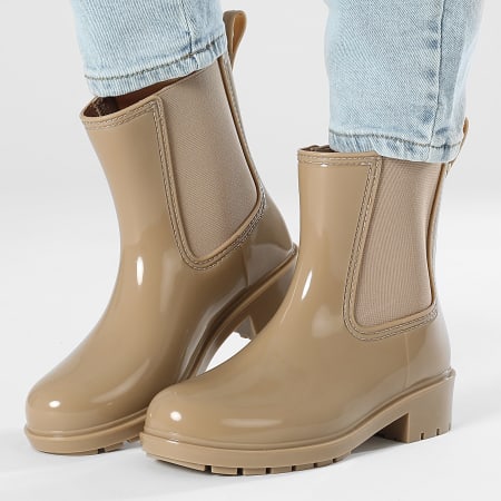 Tommy Hilfiger - Stivali da donna Flag Rainboot 8213 Beige