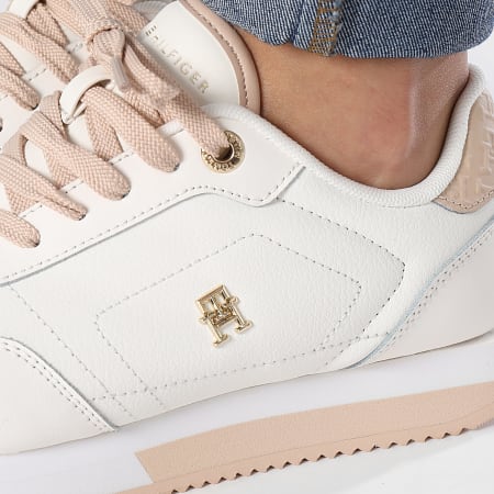 Tommy Hilfiger - Elevated Essential Monogram 8285 Ancient White Misty Blush Sneakers da donna