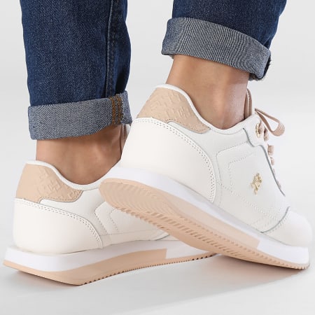 Tommy Hilfiger - Elevated Essential Monogram 8285 Ancient White Misty Blush Sneakers da donna