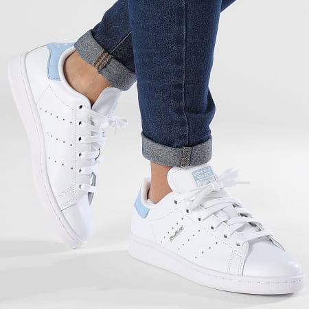 Adidas Originals - Stan Smith W Zapatillas Mujer IF6995 Calzado Blanco Plata Metálico Claro Cielo