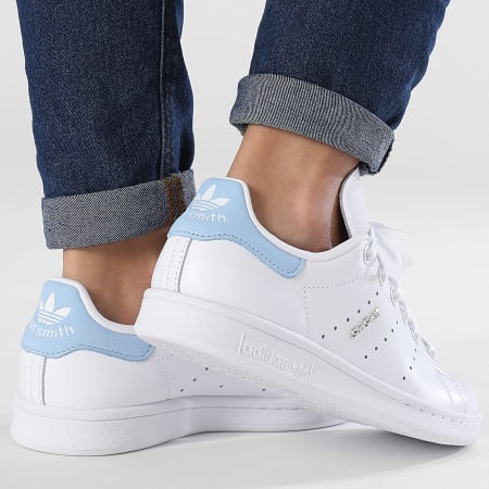 Adidas Originals - Stan Smith W Zapatillas Mujer IF6995 Calzado Blanco Plata Metálico Claro Cielo