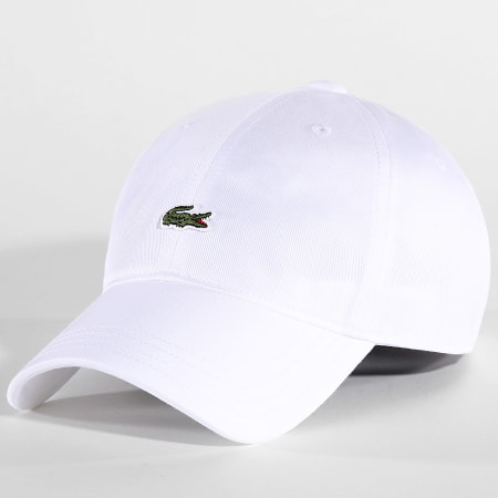 Lacoste - Casquette Center Logo Brodé Crocodile Blanc