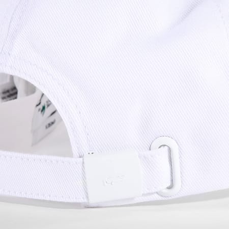 Lacoste - Cappello centrale ricamato con logo coccodrillo bianco