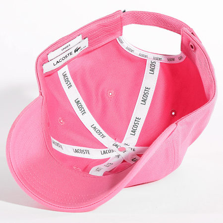 Lacoste Casquette Center Logo Brode Crocodile Rose LaBoutiqueOfficielle