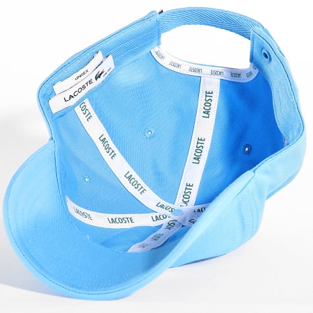 Lacoste Casquette Center Logo Brodé Crocodile Bleu Clair