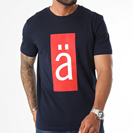 Secteur Ä - Navy Blauw Logo T-shirt