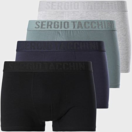 Sergio Tacchini - Set van 4 boxers 92890560 Lichtblauw Marine Zwart Heide Grijs