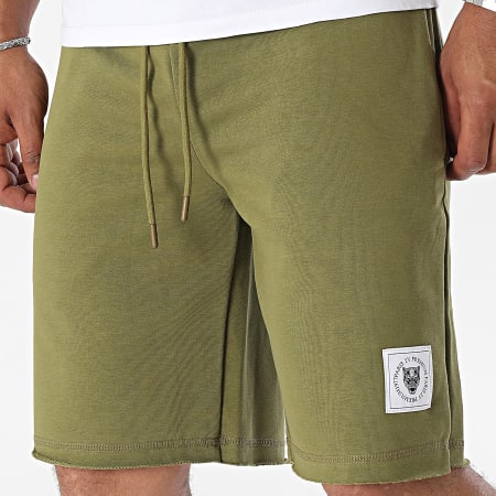 2Y Premium - Pantalones cortos de jogging verde caqui