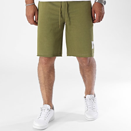 2Y Premium - Pantaloncini da jogging verde kaki