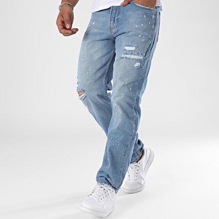 2Y Premium - Jeans blu in denim dal taglio regolare