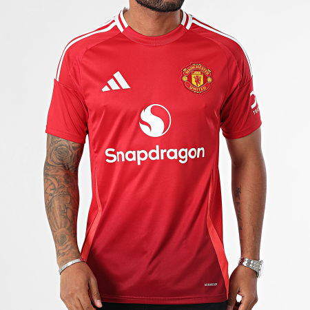 Adidas Performance - Camiseta de fútbol Manchester United Red Stripe IU1397