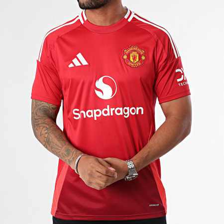 Adidas Sportswear - Maillot De Foot A Bandes Manchester United IU1397 Rouge Dégradé