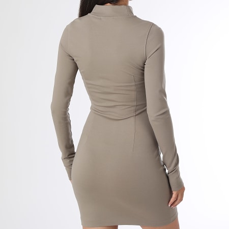 Calvin Klein - Vestido de manga larga para mujer 5395 Taupe