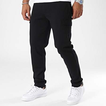 Calvin Klein - Pantalón cargo Comfort Knit Apered 3487 Negro