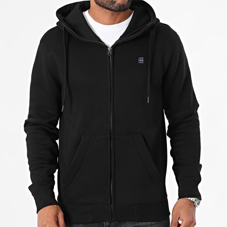 G-Star - Pacior D16122-C235 Sudadera con capucha y cremallera Negro