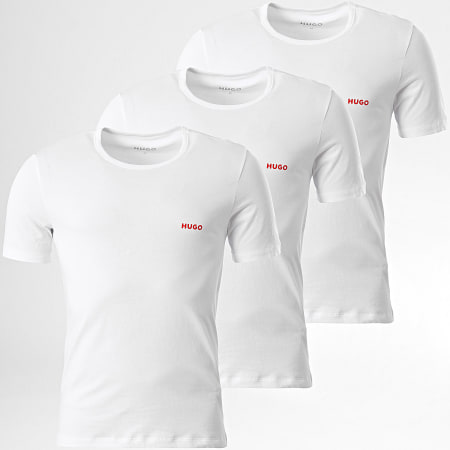 HUGO - Lot De 3 Tee Shirts 50493972 Blanc