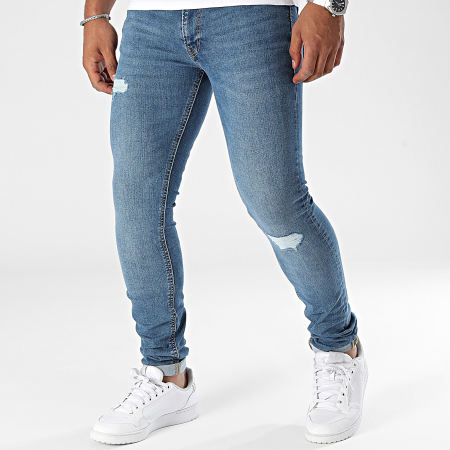 Jack And Jones - Vaqueros pitillo Liam Original Blue Denim