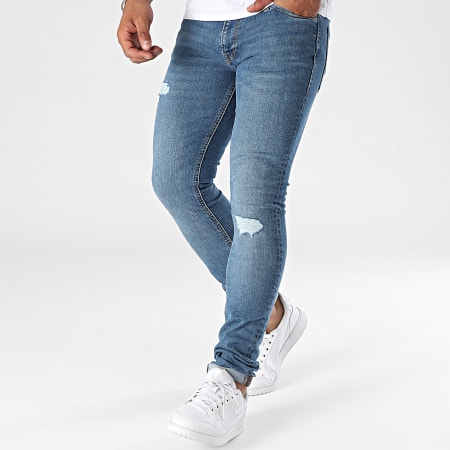 Jack And Jones - Liam Originele Blauwe Denim Skinny Jeans