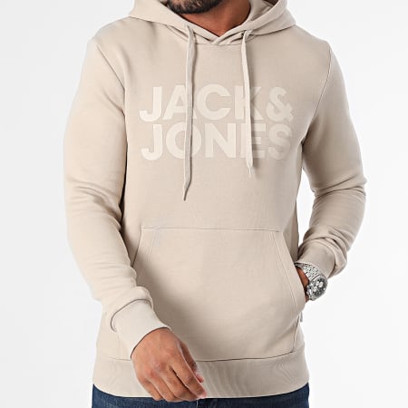 Jack And Jones - Lote de 2 sudaderas con capucha 12191761 Negro Beige