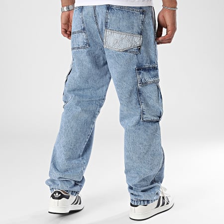 Kaporal - Pantalon Cargo Jean Loose Fit Asher Bleu Denim