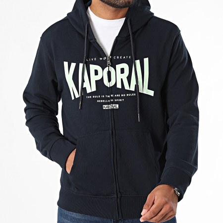 Kaporal - Belko Felpa con cappuccio e zip blu navy