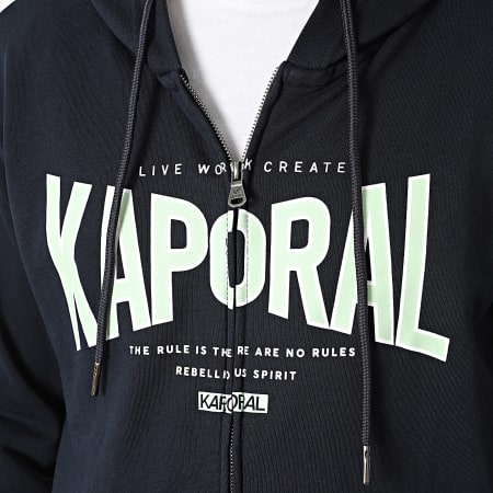 Kaporal - Belko Hooded Zip Sweat marineblauw