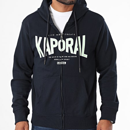 Kaporal - Belko Hooded Zip Sweat marineblauw