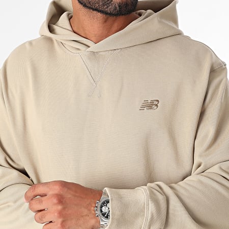 New Balance - Sudadera con capucha relaxed fit MT41534 Beige