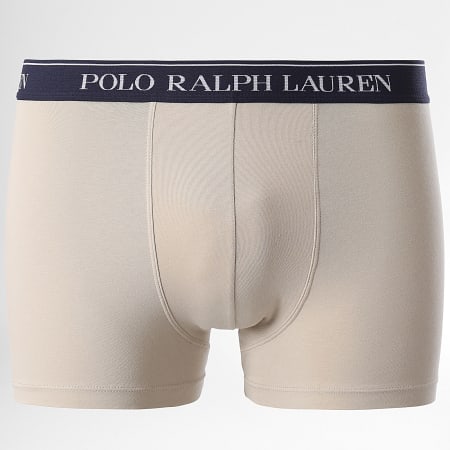 Polo Ralph Lauren - Set di 3 boxer beige blu navy