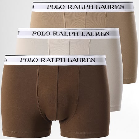 Polo Ralph Lauren - Juego De 3 Calzoncillos Boxer Marrón Beige