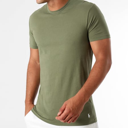 Polo Ralph Lauren - Set di 3 magliette Original Player Verde Khaki Grigio Heather Nero