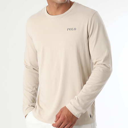 Polo Ralph Lauren - Beige Logo Shirt Lange Mouw